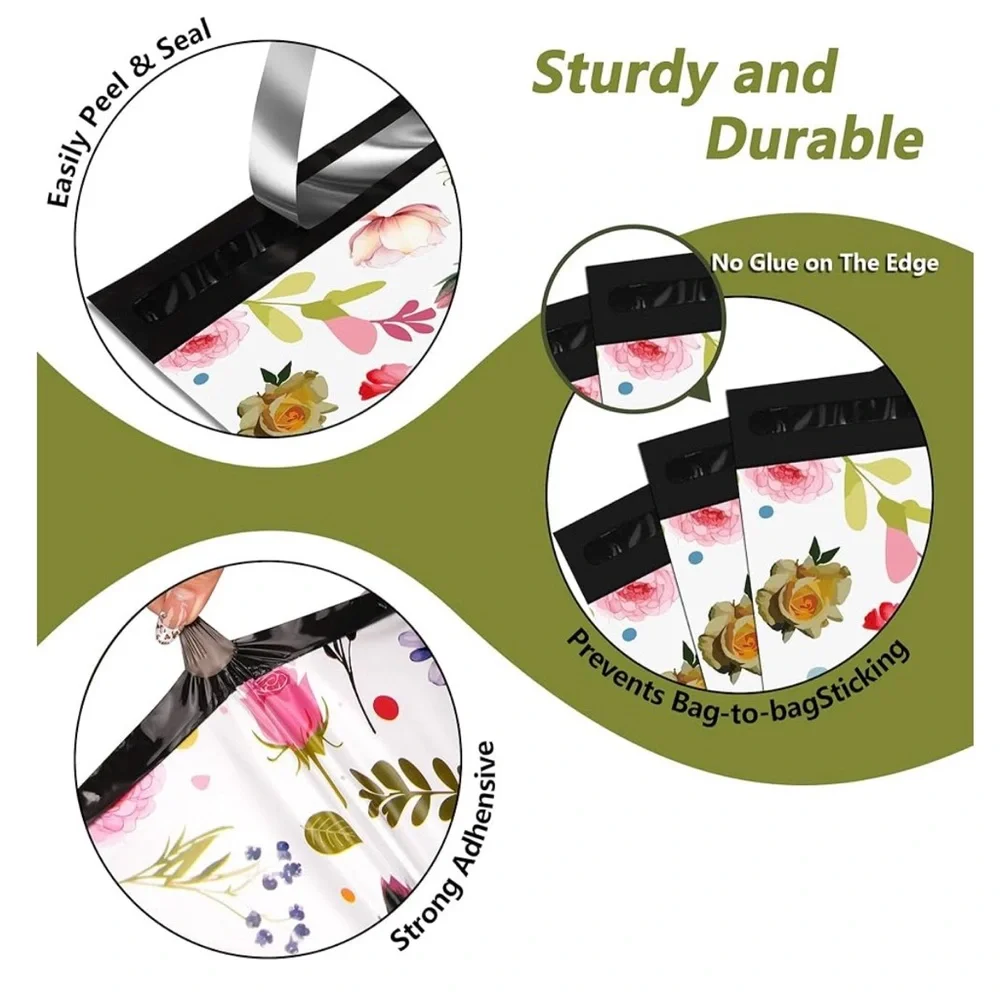 (20) Floral Poly Mailers 6x9